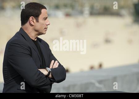 23 septembre 2012 - San Sebastian, Pays Basque, Espagne - l'acteur John Travolta assiste à une séance de "sauvages" du Kursaal Palace pendant 60e Festival International du Film de San Sebastian, le 20 septembre 2012 à San Sebastian, Espagne. (Crédit Image : © Jack Abuin/ZUMAPRESS.com) Banque D'Images