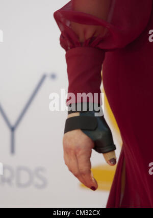 23 septembre 2012 - Los Angeles, Californie, États-Unis - BIALIK MAYIM arrive à la 64e conférence annuelle Primetime Emmy Awards tenue au Nokia Theater. (Crédit Image : © Javier Rojas/Prensa Internacional/ZUMAPRESS.com) Banque D'Images