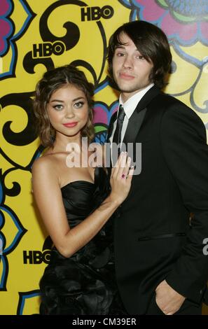 Sarah Hyland Matt Prokop arrivants HBO Emmy Awards après le PartyPlaza atPacific Design Center Los Angeles CA 23 Septembre 2012 Banque D'Images