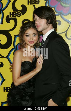 Sarah Hyland Matt Prokop arrivants HBO Emmy Awards après le PartyPlaza atPacific Design Center Los Angeles CA 23 Septembre 2012 Banque D'Images