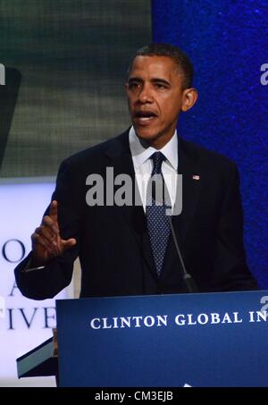 En présence de Barack Obama Clinton Global Initiative Réunion annuelle - TUE Le Sheraton Hotel New York NY 25 Septembre 2012 Photo Banque D'Images