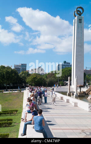 POINT DE VUE DU PARC EDUARDO VII - considéré comme l'un des plus grands parcs de la ville Banque D'Images