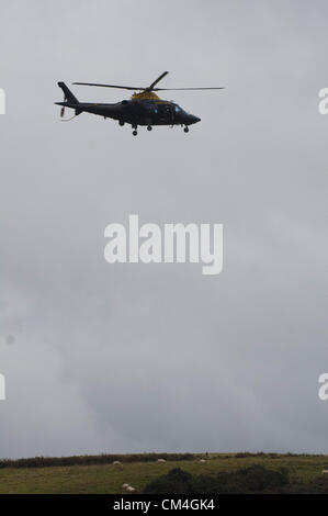 2 octobre, 2012. Machynlleth, au Pays de Galles, Royaume-Uni. La recherche de Jones 5 Avril qui a disparu lundi soir à environ 19.00hrs, continue. Crédit photo : Graham M. Lawrence./ Alamy Live News Banque D'Images