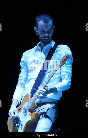 18 septembre 2012 - Moscou, Russie - septembre 18,2012. Moscou, Russie. Photo : groupe de rock anglais Placebo en live à Moscou. (Crédit Image : © La Société Vasenin ZUMAPRESS.com)/PhotoXpress/ Banque D'Images