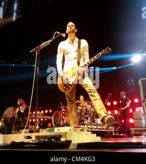 18 septembre 2012 - Moscou, Russie - septembre 18,2012. Moscou, Russie. Photo : groupe de rock anglais Placebo en live à Moscou. (Crédit Image : © La Société Vasenin ZUMAPRESS.com)/PhotoXpress/ Banque D'Images