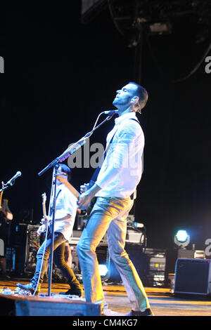 18 septembre 2012 - Moscou, Russie - septembre 18,2012. Moscou, Russie. Photo : groupe de rock anglais Placebo en live à Moscou. (Crédit Image : © La Société Vasenin ZUMAPRESS.com)/PhotoXpress/ Banque D'Images