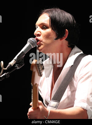 18 septembre 2012 - Moscou, Russie - septembre 18,2012. Moscou, Russie. Photo : groupe de rock anglais Placebo en live à Moscou. (Crédit Image : © La Société Vasenin ZUMAPRESS.com)/PhotoXpress/ Banque D'Images