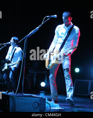 18 septembre 2012 - Moscou, Russie - septembre 18,2012. Moscou, Russie. Photo : groupe de rock anglais Placebo en live à Moscou. (Crédit Image : © La Société Vasenin ZUMAPRESS.com)/PhotoXpress/ Banque D'Images