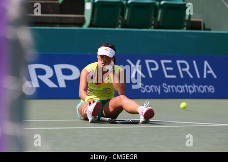 Ayumi Morita (JPN), 8 octobre 2012 - Tennis : HP Japan Women's Open de tennis féminin, 2012 premier tour match au Centre de tennis d'Utsubo, Osaka, Japon. (Photo par Akihiro Sugimoto/AFLO SPORT) [1080] Banque D'Images