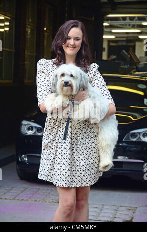 ASHLEIGH & PUDSEY VISITER LES STUDIOS ITV PROGRAMME CE MATIN POUR LA PROMOTION D'ADRESSES, ITV Studios Rez Kent House UK London SE1 9LT 10 Octobre 2012 Banque D'Images