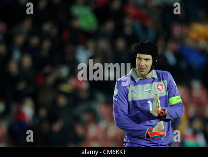 Le gardien tchèque Petr Cech lors de la Coupe du Monde 2014 match de qualification du groupe B République tchèque contre la Bulgarie à Prague, République tchèque, le 16 octobre 2012. (Photo/CTK Michal Kamaryt) Banque D'Images