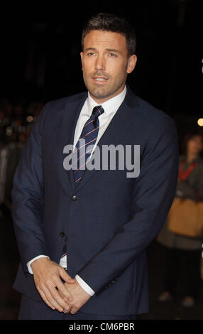 Ben Affleck au BFI London Film Festival Gala Accenture 'Les Sessions' à l'Odéon, Leicester Square, Londres 17 octobre 2012 Photo de presse Personnes Banque D'Images