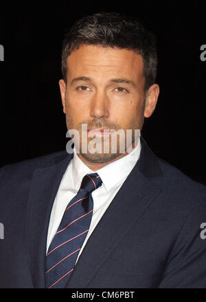 Ben Affleck au BFI London Film Festival Gala Accenture 'Les Sessions' à l'Odéon, Leicester Square, Londres 17 octobre 2012 Photo de presse Personnes Banque D'Images