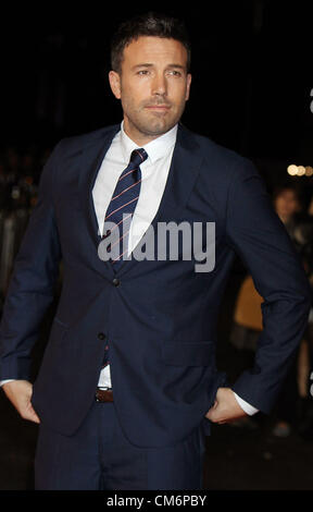 Ben Affleck au BFI London Film Festival Gala Accenture 'Les Sessions' à l'Odéon, Leicester Square, Londres 17 octobre 2012 Photo de presse Personnes Banque D'Images