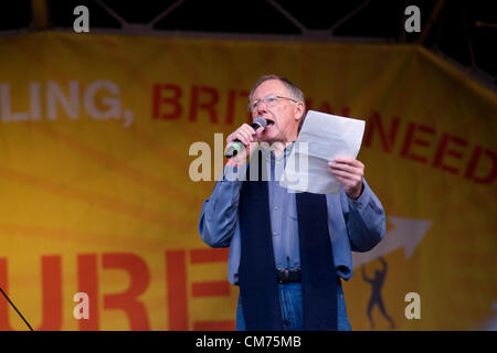 Londres, Royaume-Uni. 20 octobre 2012. James Smith au TUC Rassemblement à Hyde Park. Crédit : Stephen Burrows / Alamy Live News Banque D'Images