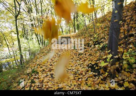 Gdansk, Pologne 20, octobre 2012 Les derniers jours de temps d'automne chaud et ensoleillé en Pologne. Les météorologues prévoient un refroidissement rapide et de la neige la semaine prochaine. Banque D'Images