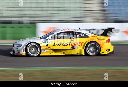 20.10.2012. Hockenheim, Allemagne. Timo Scheider ger Abbé Ligne Sport Audi A5 DTM Hockenheim Ring Banque D'Images