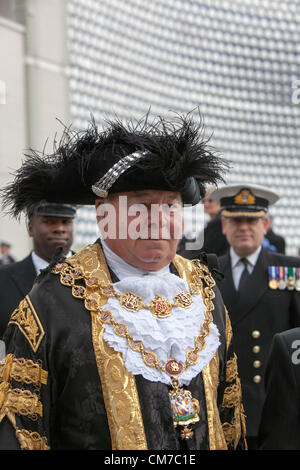 Birmingham, UK. 21 octobre 2012. Maire de Birmingham, John Lignes au Trafalgar Day service. Banque D'Images