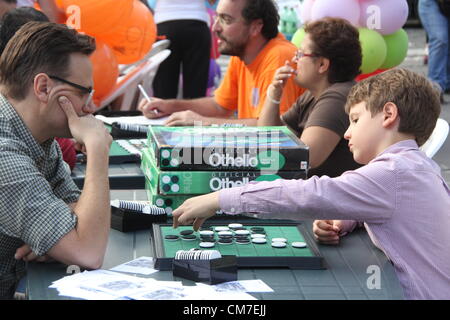 Rome, Italie. 21 Oct 2012 sports et jeux sur la journée de la rue via dei Fori Imperiali road près du Colisée à Rome, Italie Banque D'Images