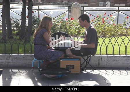 Rome, Italie. 21 Oct 2012 sports et jeux sur la journée de la rue via dei Fori Imperiali road à Rome Italie Banque D'Images