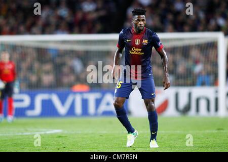 Barcelone, Espagne. Alex Song (Barcelone), 23 octobre 2012 - Football : Football / Ligue des Champions Groupe G match entre FC Barcelona 2-1 Celtic au Camp Nou à Barcelone, Espagne. (Photo par D. Nakashima/AFLO) [2336] Banque D'Images