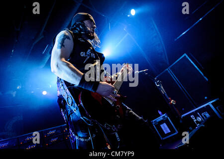 24 octobre 2012 - Toronto, Ontario, Canada - guitariste rythmique du groupe de metal américain Black Label Society, NICK CATANESE perfoms à Kool Hous à Toronto (crédit Image : ©/ZUMAPRESS.com) Vidyashev Igor Banque D'Images