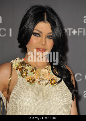 27 octobre 2012 - Los Angeles, Californie, États-Unis - Haifa Wehbe qui fréquentent l'Art LACMA 2012 & Film gala tenu au LACMA à Los Angeles, Californie le 27 octobre 2012. Crédit Image : 2012(© D. Long/Globe Photos/ZUMAPRESS.com) Banque D'Images