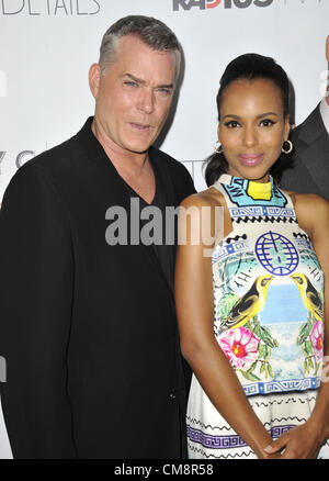 29 octobre 2012 - Los Angeles, Californie, États-Unis - Ray Liotta, Kerry Washington à la première de Los Angeles ''Les détails'' tenue à l'Arclight Theatre à Hollywood, Californie le 29 octobre 2012. Crédit Image : 2012(© D. Long/Globe Photos/ZUMAPRESS.com) Banque D'Images