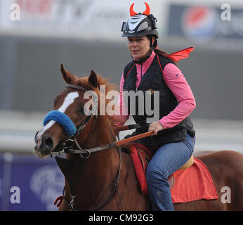 Le 31 octobre 2012 - Arcadia, Californie, États-Unis - Scènes de matin d'entraînement pour la prochaine Breeders Cup à Santa Anita Park le 31 octobre 2012. (Crédit Image : © Scott Serio/Eclipse/ZUMAPRESS.com) Banque D'Images