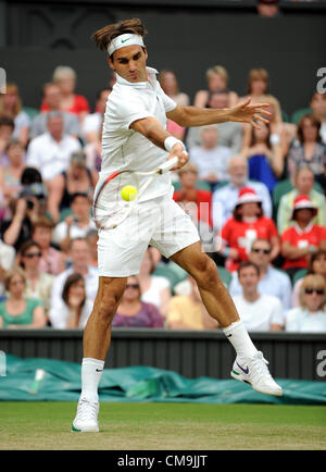 ROGER FEDERER SUISSE LE ALL ENGLAND TENNIS CLUB WIMBLEDON Londres Angleterre 29 Juin 2012 Banque D'Images