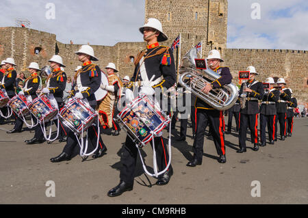 Carrickfergus, 30/06/2012 - Journée des Forces armées. Musique de la Royal Marines Banque D'Images