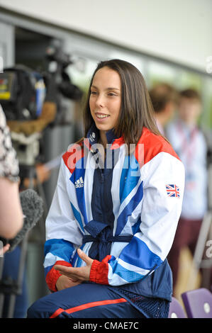 L'équipe de gymnastique go annonce l'Université de Loughborough 4.7.12.Beth Tweddle Banque D'Images