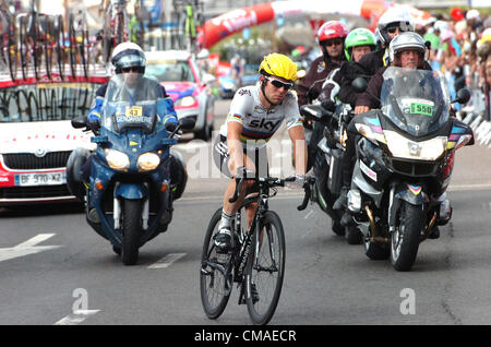 04.07.2012. Rouen, France. Tour de France Cycling Tour Phase 4. Abbeville - Rouen. L'équipe Sky 2012, Mark Cavendish. Banque D'Images