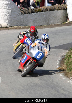 Jeu de course de moto classique à la course sur route 100 skerries en Irlande Banque D'Images