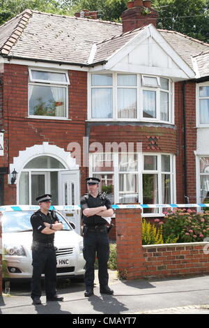 Vente, Manchester, Royaume-Uni. 06-07-2012 Un homme et une femme retrouvée morte dans une maison de vente Banque D'Images