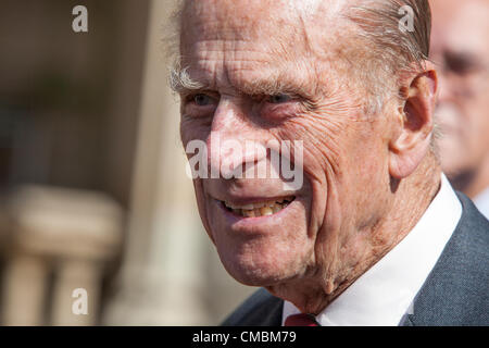 Le prince Philip visites dans les West Midlands Birmingham UK. 12 Juillet 2012 Banque D'Images