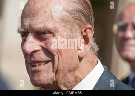 Le prince Philip visites dans les West Midlands Birmingham UK. 12 Juillet 2012 Banque D'Images