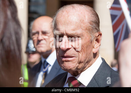 Le prince Philip visites dans les West Midlands Birmingham UK. 12 Juillet 2012 Banque D'Images