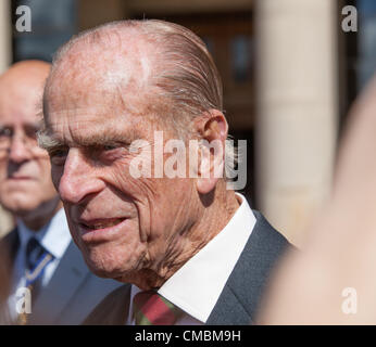 Le prince Philip visites dans les West Midlands Birmingham UK. 12 Juillet 2012 Banque D'Images