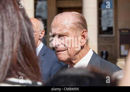 Le prince Philip visites dans les West Midlands Birmingham UK. 12 Juillet 2012 Banque D'Images