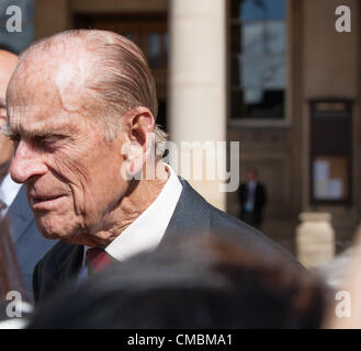 Le prince Philip visites dans les West Midlands Birmingham UK. 12 Juillet 2012 Banque D'Images