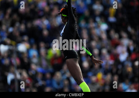 13.07.2012 Grand Prix AVIVA Londres Crystal Palace, l'Angleterre. AVIVA 2012 Athlétisme, le Grand Prix de Londres. Chaunte Lowe (USA) Saut en hauteur Femmes en action au Crystal Palace. Banque D'Images