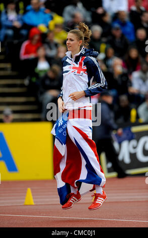 13.07.2012 Grand Prix AVIVA Londres Crystal Palace, l'Angleterre. AVIVA 2012 Athlétisme, le Grand Prix de Londres. Isobel Pooley (GBR) Saut en hauteur Femmes en action au Crystal Palace. Banque D'Images