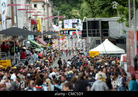 15.07.2012. Limoux à Foix, France. Stade 14. Limoux - Foix, l'équipe Sky Bradley Wiggins, 2012, Foix Banque D'Images