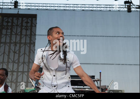 LINCOLN, CA - le 14 juillet : Earth Wind and Fire effectue à Thunder Valley Casino Resort de Lincoln, en Californie le 14 juillet 2012 Banque D'Images