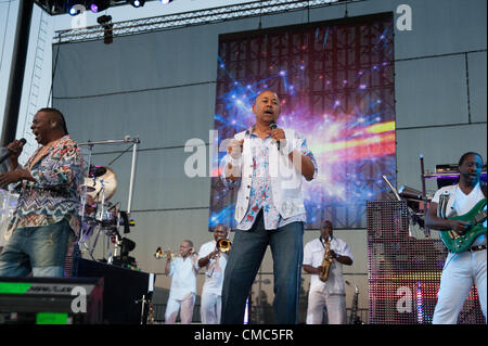 LINCOLN, CA - le 14 juillet : Earth Wind and Fire effectue à Thunder Valley Casino Resort de Lincoln, en Californie le 14 juillet 2012 Banque D'Images