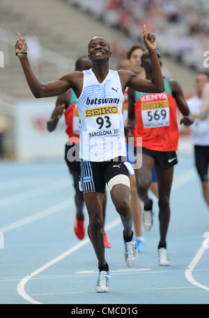 Barcelone, Espagne : Dimanche 15 juillet 2012, Nijel Amos du Botswana dans l'mens 800m pendant 6 journée finale de l'IAAF World Junior Championships, à l'Estadi Olimpic de Montjuic. Photo par Roger Sedres/ImageSA Banque D'Images