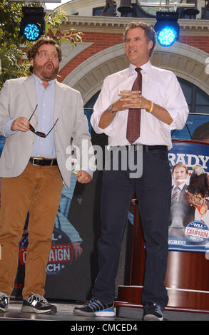 17 juillet 2012 - Hollywood, Californie, États-Unis - Will Ferrell et Zach Galifianakis assister à la ''Campagne'' conférence de presse l'Grovr à Los Angeles,Ca sur juillet 17,2012... Crédit Image : 2012(Â© Phil Roach/Photos/ZUMAPRESS.com) Globe Banque D'Images