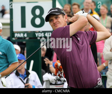 19.07.12 Lytham &AMP ; St Annes, Angleterre. England's Justin Rose en action pendant le premier tour de l'Open de Golf du Royal Lytham St Annes &AMP ; cours dans le Lancashire Banque D'Images