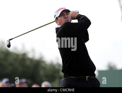 20.07.12 Lytham &AMP ; St Annes, Angleterre. Ancien champion ouvert Ben Curtis d'Amérique en action au cours du deuxième tour de l'Open de Golf du Royal Lytham St Annes &AMP ; cours dans le Lancashire Banque D'Images
